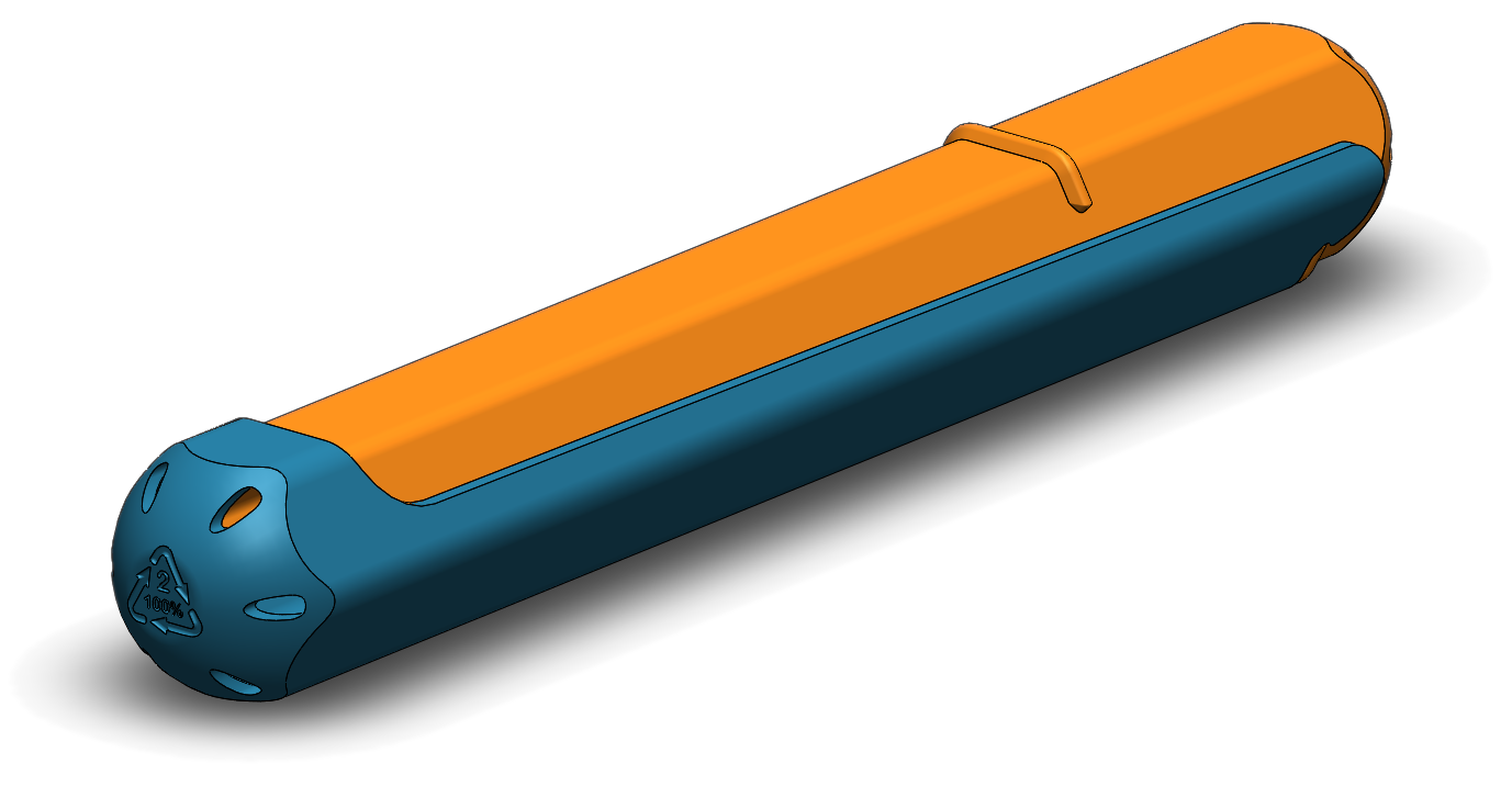 Blue Outer & Orange Inner